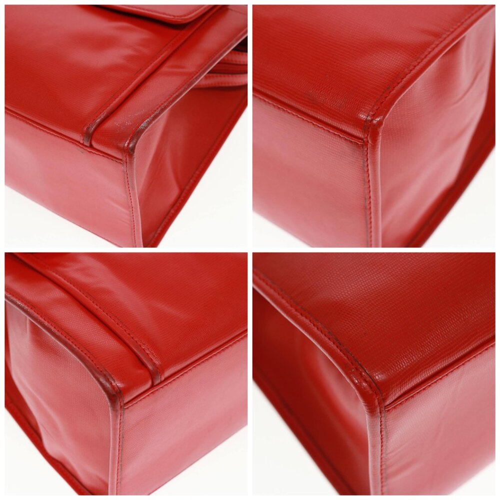 CELINE Shoulder Bag Leather Red Auth bs15049 - Picture 15 of 15